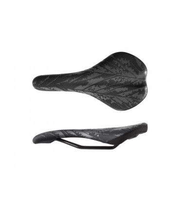 Dartmoor Saddle Leaf Cr-Mo Hollow Rails, Black/Grey