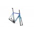 ACCENT CX-ONE Carbon Cyclocross Bike Frame (Frame+Fork+Headset, Suspension seatpost) blue green, Size XS (50 cm)