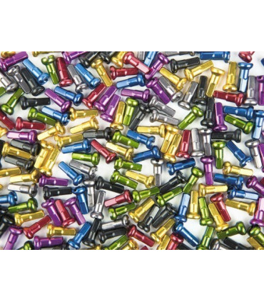 Nyple Dartmoor aluminiowe czerwone anodowane, 38 szt.