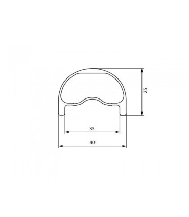 Dartmoor Rim Raven 27.5", 28 Holes, Carbon, Tubeless Ready, Black