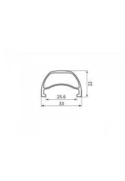 Obręcz Dartmoor Shield 26", 32 otwory, matowa czerwona anodowana