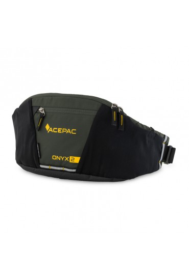 Acepac Onyx 2 Grey Bicycle Waist Bag, Roomy stretch pockets