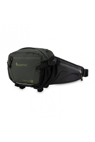 Acepac Onyx 5 Grey Bicycle Waist Bag, Roomy stretch pockets