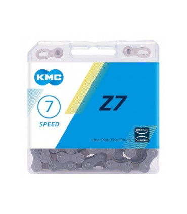 Łańcuch rowerowy KMC Z7 1/2"x3/32" 114 ogniw, 7 rzędów, Szaro Brązowy, Box