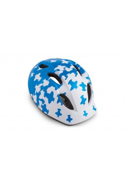 Kask rowerowy dla dzieci MET BUDDY airplanes biało-niebieski, rozmiar 46-53 cm.