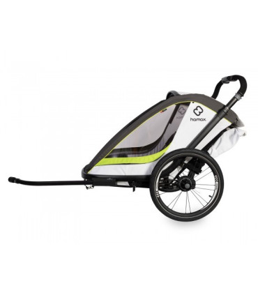 Przyczepka rowerowa Hamax Breeze Twin biało-zielona