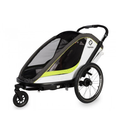 Hamax Breeze Twin Child Bike Trailer & Stroller White-Green