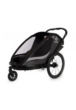 Hamax Cocoon Twin Child Bike Trailer & Stroller Grey-Black