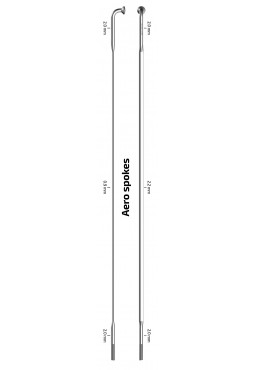 Sapim CX-RAY 2*2.3*0.9 258mm 1 pcs. Silver