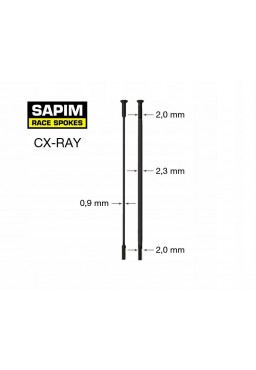 Sapim CX-RAY 2*2.3*0.9 254mm 1 pcs. black