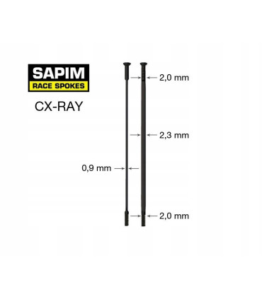 Szprycha CX-RAY 2*2.3*0.9 254mm 1szt. czarna (bez nypla)