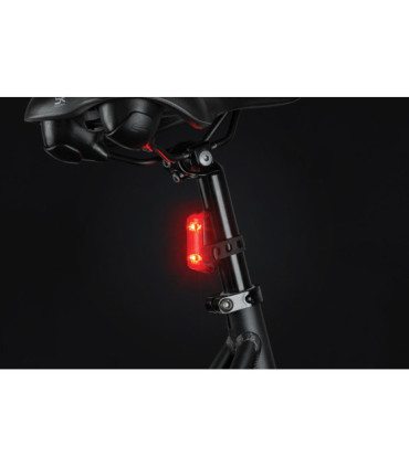 Rear Bicycle Light AXA DWN Basic 1 Led USB on/off, Red