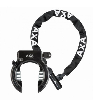 AXA Frame Lock SOLID PLUS, LINQ CITY 100 100cm/7mm Chain Lock with Padlock