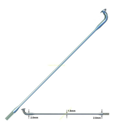 Sapim Laser Szprychy cieniowane 181mm srebrne 36 szt.