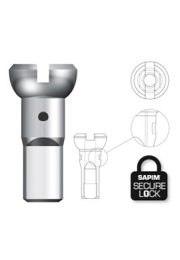 Nyple aluminiowe Sapim Polyax Secure Lock 12mm, czarne 36 szt.