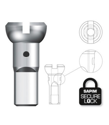 Nyple aluminiowe Sapim POLYAX 12mm 36szt. Czarne