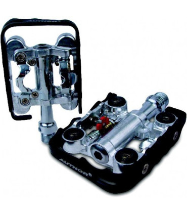 Author One Side Clip-less Pedals A-sport 25, Silver-Black