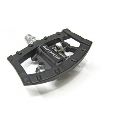 Pedały zatrzaskowe 1-stronne Author A-Sport 35, czarno-srebrne