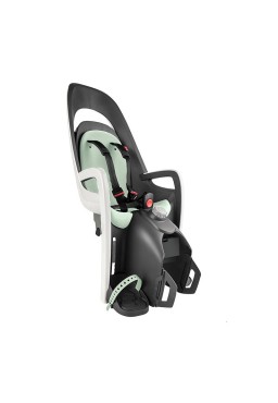 Hamax Caress bicycle child seat grey white mint, adapter