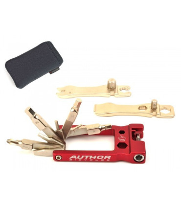 Zestaw kluczy Author EXPERT 19, czerwono-srebrne