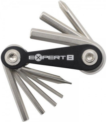 Zestaw kluczy Author EXPERT 8, czarno-srebrne