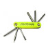 Author Multifunction Tool TOOLBOX 6, Yellow (fluo)-Silver