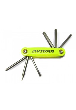 Author Multifunction Tool TOOLBOX 6, Yellow (fluo)-Silver