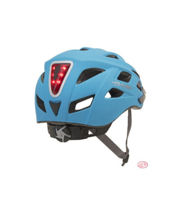 AUTHOR PULSE LED X8 bicycle helmet, blue neon, 58-61 cm