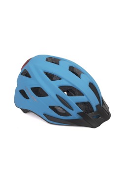 AUTHOR PULSE LED X8 bicycle helmet, blue neon, 58-61 cm