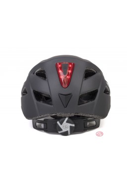 Kask rowerowy AUTHOR PULSE LED X8 szary 58-61 cm, (z lampką tylną)