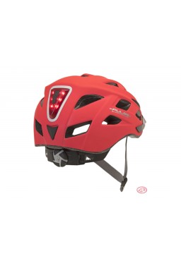 AUTHOR PULSE LED X8 bicycle helmet, red neon, 52-58 cm