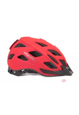 AUTHOR PULSE LED X8 bicycle helmet, red neon, 52-58 cm