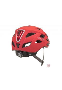 AUTHOR PULSE LED X8 bicycle helmet, red neon, 58-61 cm