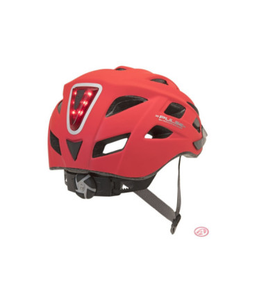 Kask rowerowy AUTHOR PULSE LED X8 niebieski fluo 52-58 cm (z lampką tylną)