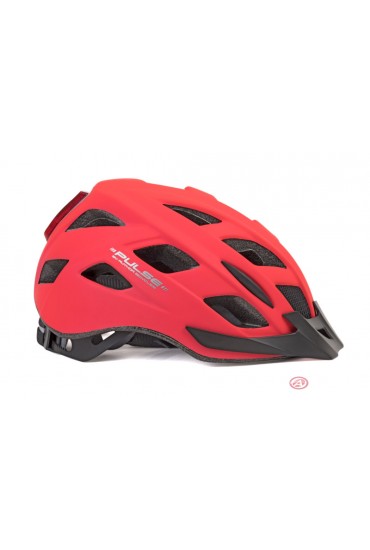 Kask rowerowy AUTHOR PULSE LED X8 niebieski fluo 52-58 cm (z lampką tylną)