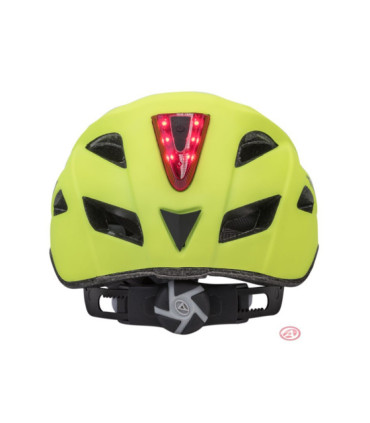Kask rowerowy AUTHOR PULSE LED X8 czerwony fluo 52-58 cm (z lampką tylną)
