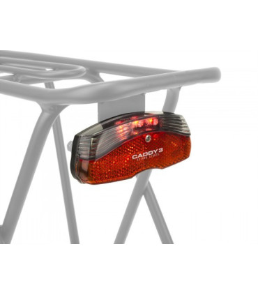 Author Rear Bicycle Light Caddy 3 (on carrier)