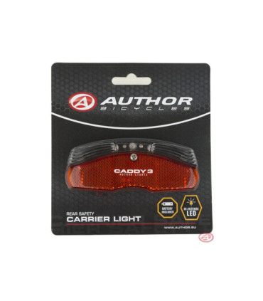 Author Rear Bicycle Light Caddy 3 (on carrier)