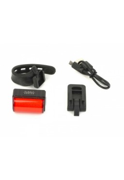 Author Rear Bicycle Light SQUARE USB CobLed 100 lm