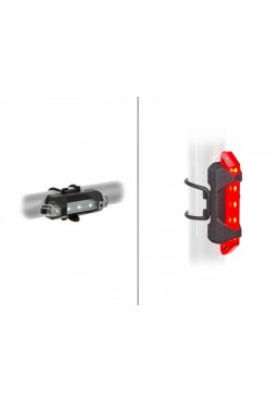 Author Bicycle Light Set STAKE MINI USB (Front + Rear)