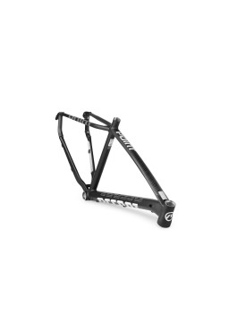 ACCENT Point MTB 29" bicycle frame black white, Size L, 142x12mm