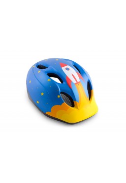 MET BUDDY bicycle helmet for kids, roket blue , size 46-53 cm