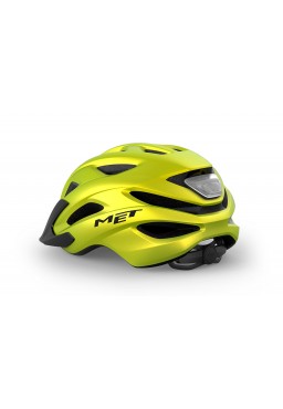 Kask rowerowy MET CROSSOVER II, yellow metallic matt, rozmiar M