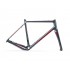 ACCENT Freak Carbon Gravel Bike Frame, grey red, size XS (Frame+Fork+Headset)