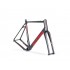 ACCENT Freak Carbon Gravel Bike Frame, grey red, size XS (Frame+Fork+Headset)