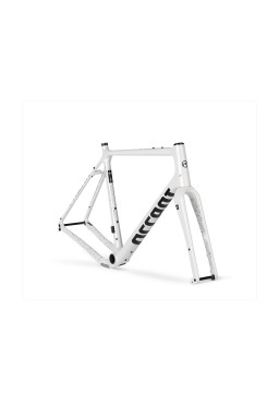 ACCENT Freak Carbon Gravel Bike Frame, white, size XS (Frame+Fork+Headset)