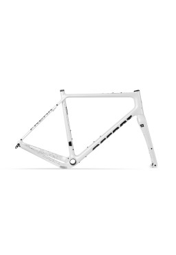 ACCENT Freak Carbon Gravel Bike Frame, white, size S (Frame+Fork+Headset)