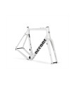 Rama gravel ACCENT Freak Carbon, biała, rozmiar L (rama, widelec, stery)