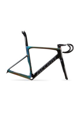 ACCENT Cyclone Carbon Disc Road Bike Frame (frame, fork, handlebar, seatpost, seat clamp, headset) cosmic black, Size XS