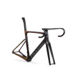 ACCENT Cyclone Carbon Disc Road Bike Frame (frame, fork, handlebar, seatpost, seat clamp, headset) cosmic black, Size L